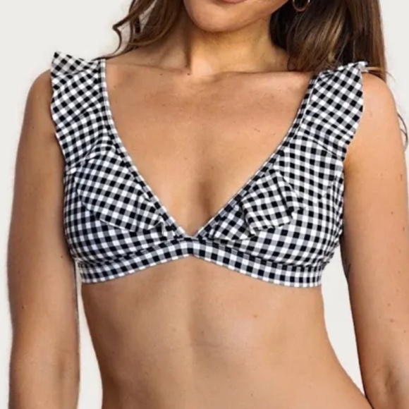NWOT - Prairie Swim Black/White Gingham Bikini - Size Medium - Picture 2 of 8
